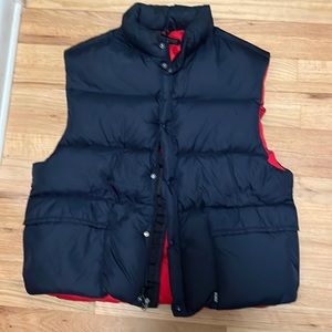 Navy vest with Red on inside